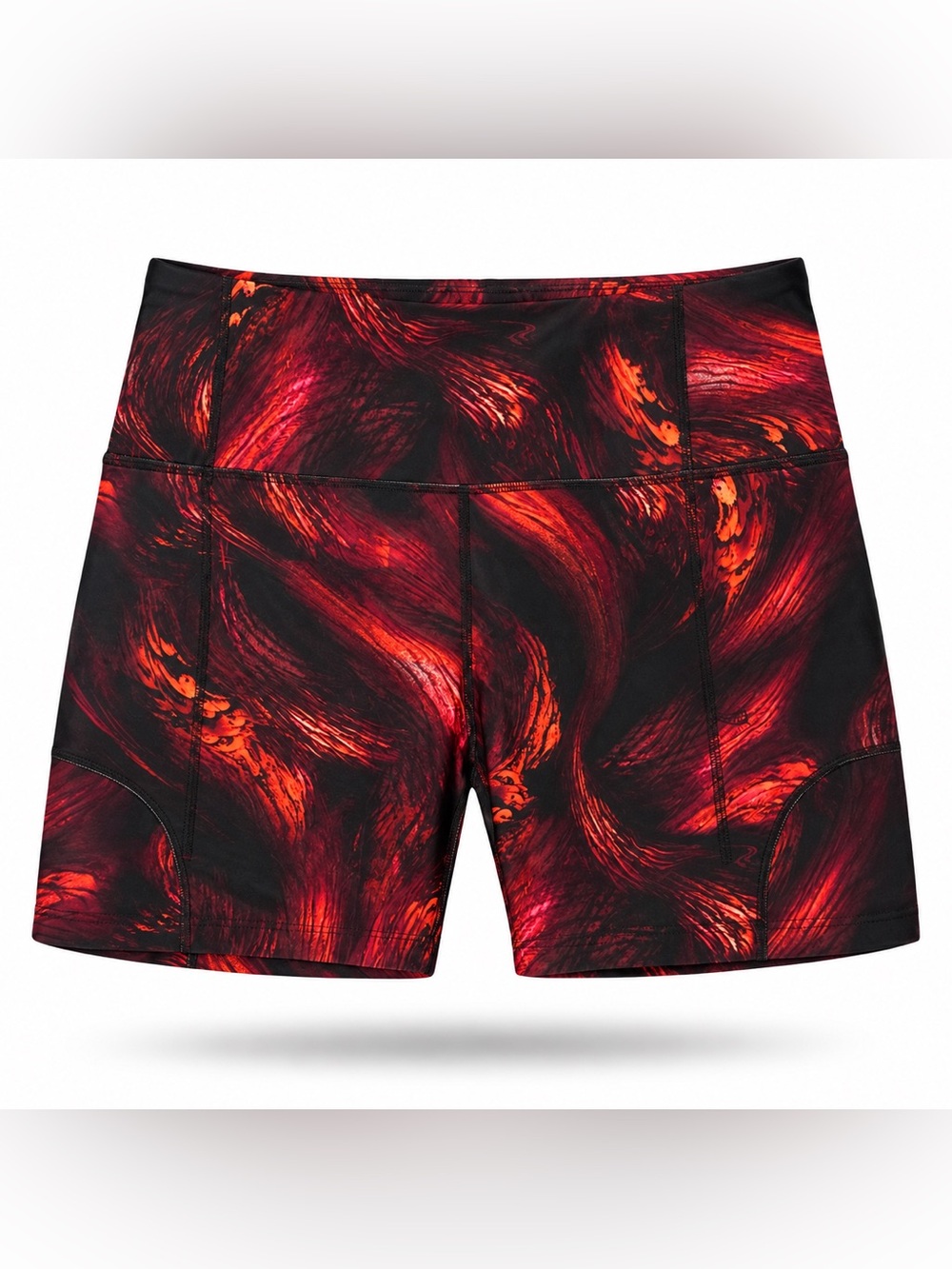 Women's Red & Black Performance Shorts
